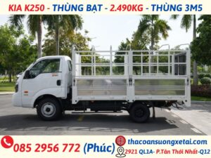 KIA K250 THÙNG MUI BẠT - TẢI 1.99/2.49 TẤN kia k250 thùng mui bạt (4)