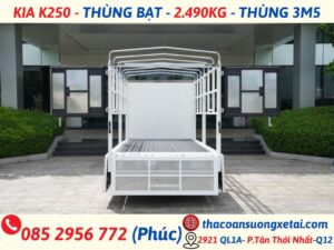 KIA K250 THÙNG MUI BẠT - TẢI 1.99/2.49 TẤN kia k250 thùng mui bạt (5)