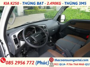 KIA K250 THÙNG MUI BẠT - TẢI 1.99/2.49 TẤN kia k250 thùng mui bạt (6)