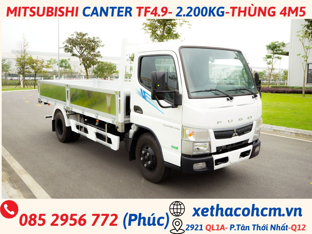 CANTER TF4.9 THÙNG LỬNG - TẢI 2.2 TẤN xe tải mitsubishi fuso canter tf4.9 thùng lửng (2)