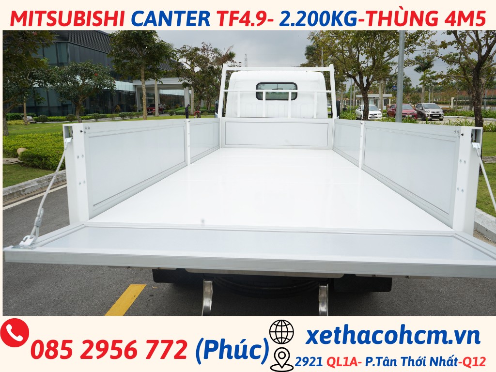 CANTER TF4.9 THÙNG LỬNG - TẢI 2.2 TẤN xe tải mitsubishi fuso canter tf4.9 thùng lửng (6)