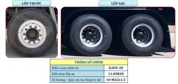 AUMAN C300 - TẢI 17 TẤN Lốp xe Auman c300