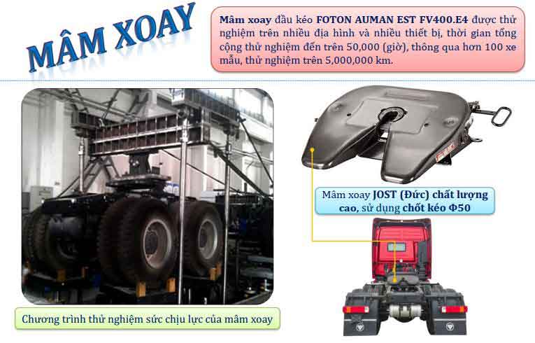 ĐẦU KÉO AUMAN FV400.E4 - TẢI 40 TẤN Mâm xoay Auman