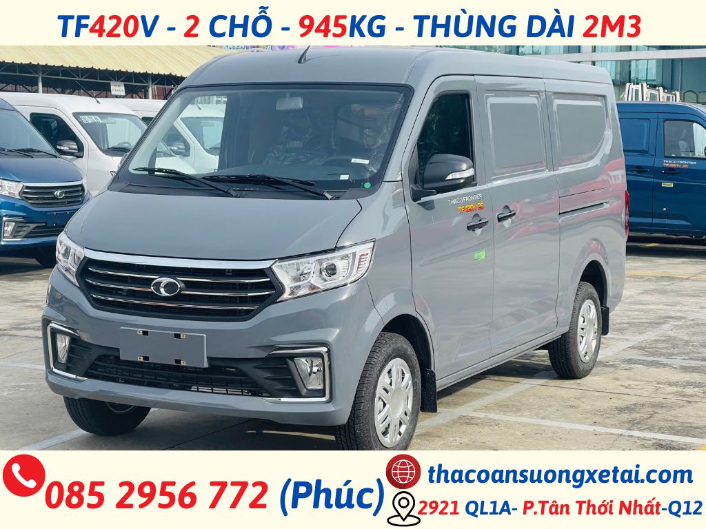 XE VAN THACO TF420 SƠN MÀU THEO YÊU KHÔNG LO GIỜ CẤM TẢI xe tải van thaco tf420 2 chỗ sơn màu theo yêu cầu (1)