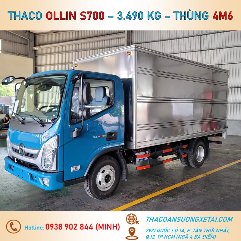 xe tải 3 tấn rưỡi thaco ollin s700 thùng kín (4) xe tai 3 tan ruoi thaco ollin s700 thung kin 4