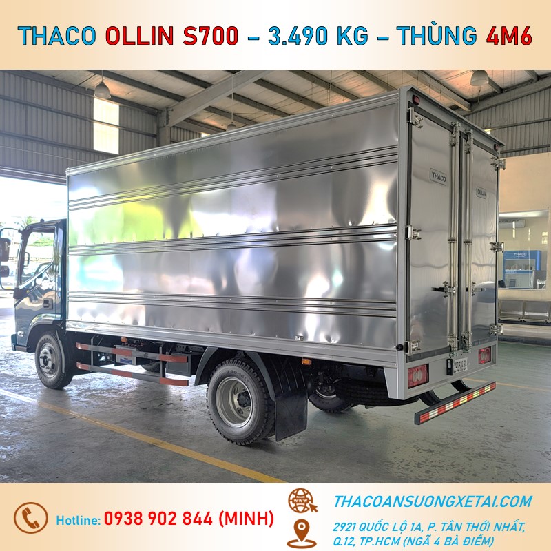 xe tải 3 tấn rưỡi thaco ollin s700 thùng kín (5) xe tai 3 tan ruoi thaco ollin s700 thung kin 5