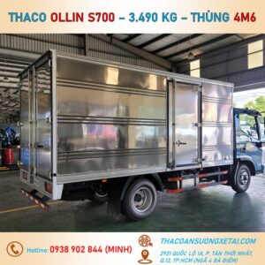 OLLIN S700 THÙNG KÍN - TẢI 3.49 TẤN xe tai 3 tan ruoi thaco ollin s700 thung kin 7