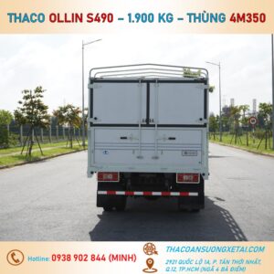 OLLIN S490 THÙNG BẠT - TẢI 1,99 TẤN xe tai thaco thung mui bat 1t9 ollin S490 4