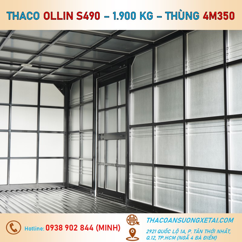 xe tải thùng kín thaco 1t9 ollin s490 (10) xe tai thung kin thaco 1t9 ollin s490 10