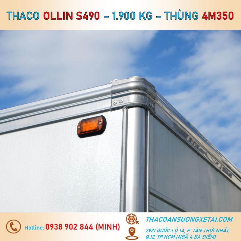 xe tải thùng kín thaco 1t9 ollin s490 (11) xe tai thung kin thaco 1t9 ollin s490 11