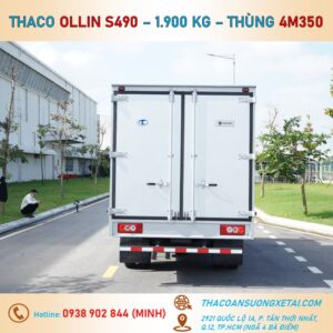 OLLIN S490 THÙNG KÍN - TẢI 1,99 TẤN xe tai thung kin thaco 1t9 ollin s490 5