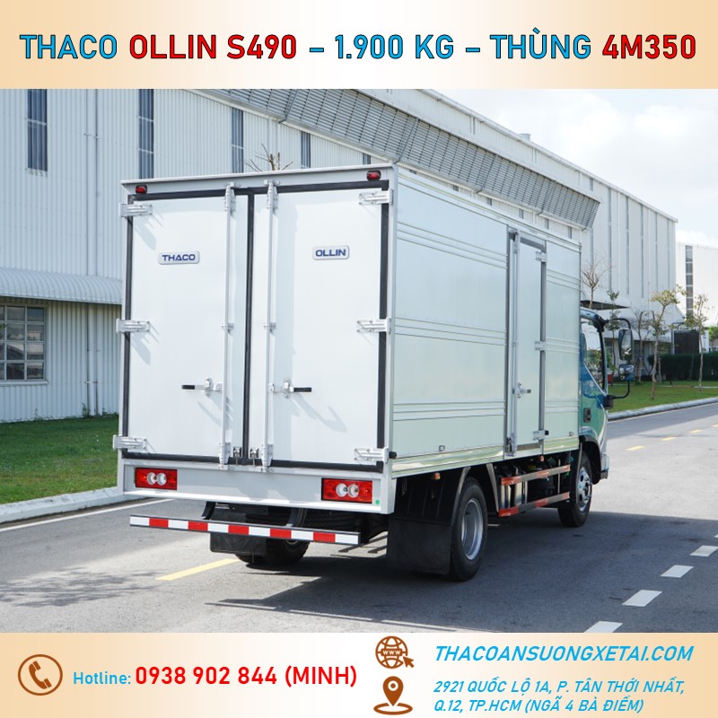 xe tải thùng kín thaco 1t9 ollin s490 (6) xe tai thung kin thaco 1t9 ollin s490 6