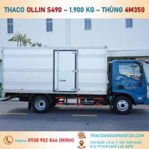 OLLIN S490 THÙNG KÍN - TẢI 1,99 TẤN xe tai thung kin thaco 1t9 ollin s490 8