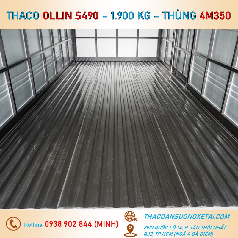 xe tải thùng kín thaco 1t9 ollin s490 (9) xe tai thung kin thaco 1t9 ollin s490 9