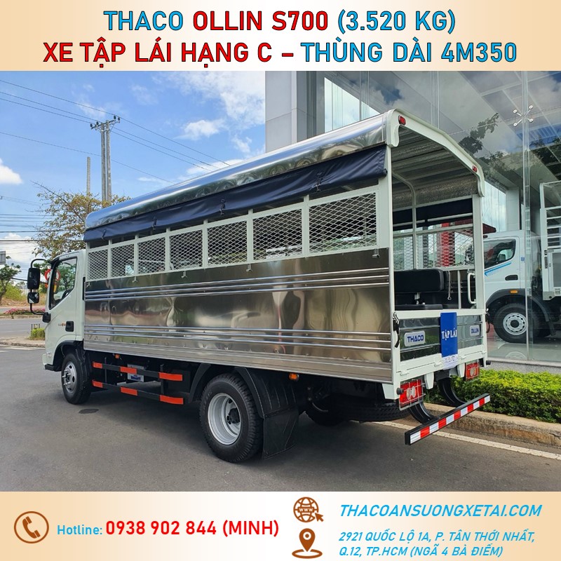 XE TẬP LÁI OLLIN S700 HẠNG C - TẢI 3.5 TẤN xe tap lai hang C thaco ollin s700 7