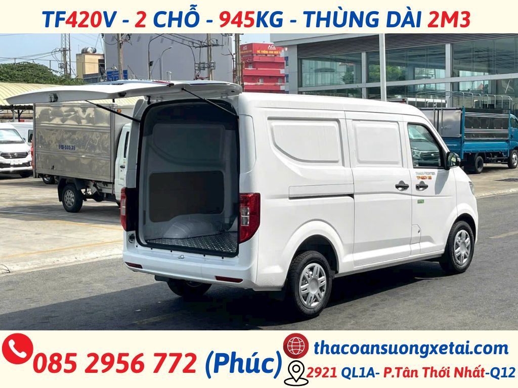 XE VAN 2 CHỖ THACO TF420 | TẢI TRỌNG 945KG | THÙNG DÀI 2M3 xe van 2 chỗ thaco tf420 (4)