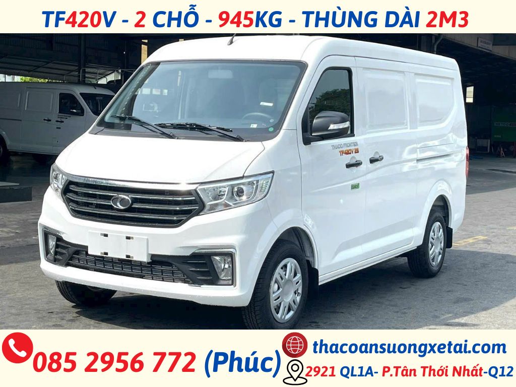 XE VAN 2 CHỖ THACO TF420 | TẢI TRỌNG 945KG | THÙNG DÀI 2M3 xe van 2 chỗ thaco tf420 (6)