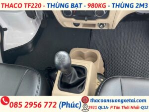 THACO TF220 MUI BẠT | THÙNG DÀI 2M3 | TẢI 990KG thaco tf220 mui bạt (8)