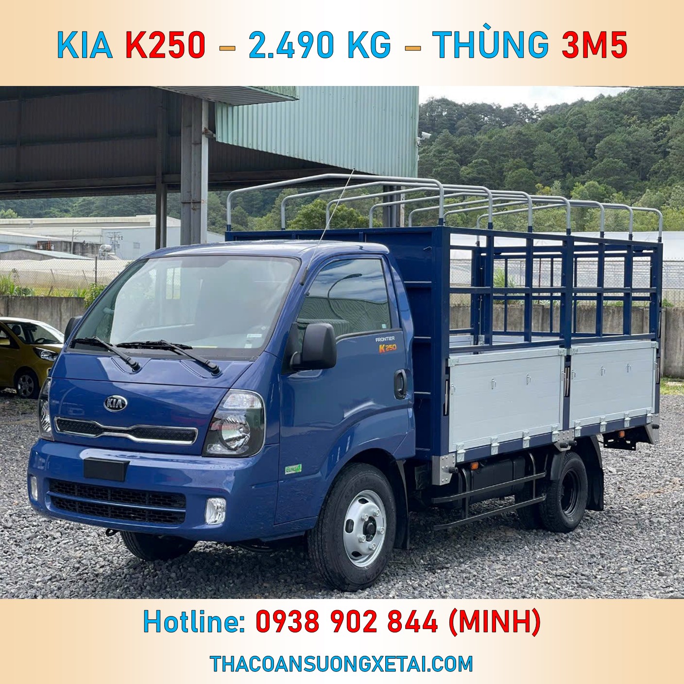 XE TẢI THACO TF230 MUI BẠT | THÙNG DÀI 2M8 | TẢI TRỌNG 920 KG K250 mui bat 1