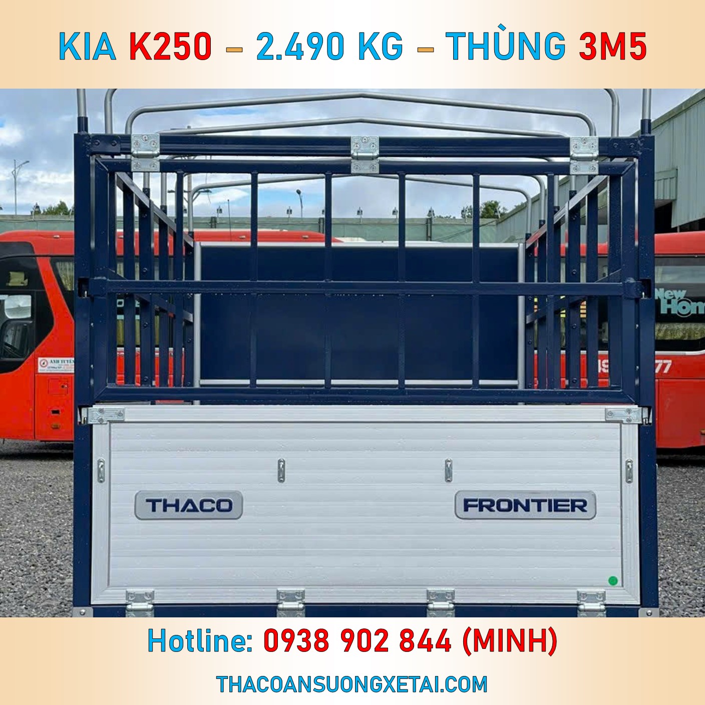 KIA K250 MUI BẠT THÙNG NHÔM | TẢI 2T49 | THÙNG 3M5 K250 mui bat 7
