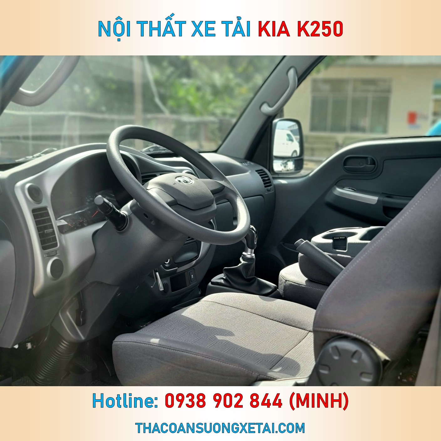 XE TẢI THACO TF230 MUI BẠT | THÙNG DÀI 2M8 | TẢI TRỌNG 920 KG noi that kia k250 4