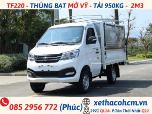 THACO TF220 MUI BẠT MỞ VĨ | THÙNG 2M3 | TẢI 950 KG tf220 mui bạt (2)