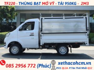 THACO TF220 MUI BẠT MỞ VĨ | THÙNG 2M3 | TẢI 950 KG tf220 mui bạt (3)