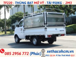 THACO TF220 MUI BẠT MỞ VĨ | THÙNG 2M3 | TẢI 950 KG tf220 mui bạt (4)