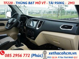 THACO TF220 MUI BẠT MỞ VĨ | THÙNG 2M3 | TẢI 950 KG tf220 mui bạt (7)
