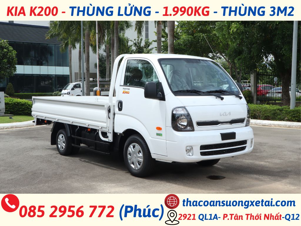 GIÁ XE TẢI KIA K200/KIA K250 MỚI NHẤT THÁNG 08/2026 kia k200 thùng lửng