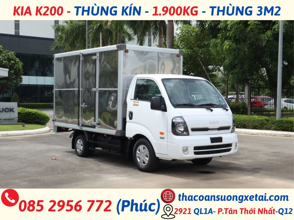 GIÁ XE TẢI KIA K200/KIA K250 MỚI NHẤT THÁNG 08/2026 giá xe tải kia 2 tấn thùng kín