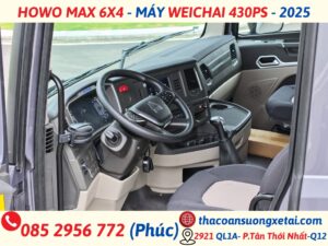 HOWO MAX 6X4 - MÁY WEICHAI 430PS - 2025 howomax 6x4 nội thất