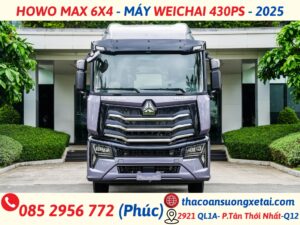 HOWO MAX 6X4 - MÁY WEICHAI 430PS - 2025 howomax 6x4 mt 5