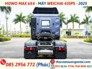 HOWO MAX 6X4 - MÁY WEICHAI 430PS - 2025 howomax 6x4 mt 6