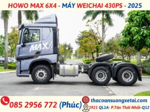 HOWO MAX 6X4 - MÁY WEICHAI 430PS - 2025 howomax 6x4 mt 7