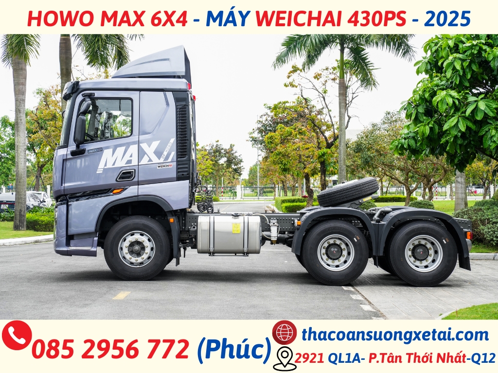 HOWO MAX 6X4 - MÁY WEICHAI 430PS - 2025 howomax 6x4 mt 7