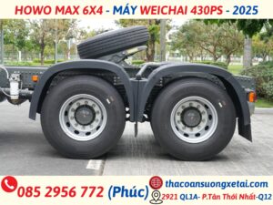 HOWO MAX 6X4 - MÁY WEICHAI 430PS - 2025 howomax 6x4 mt 8
