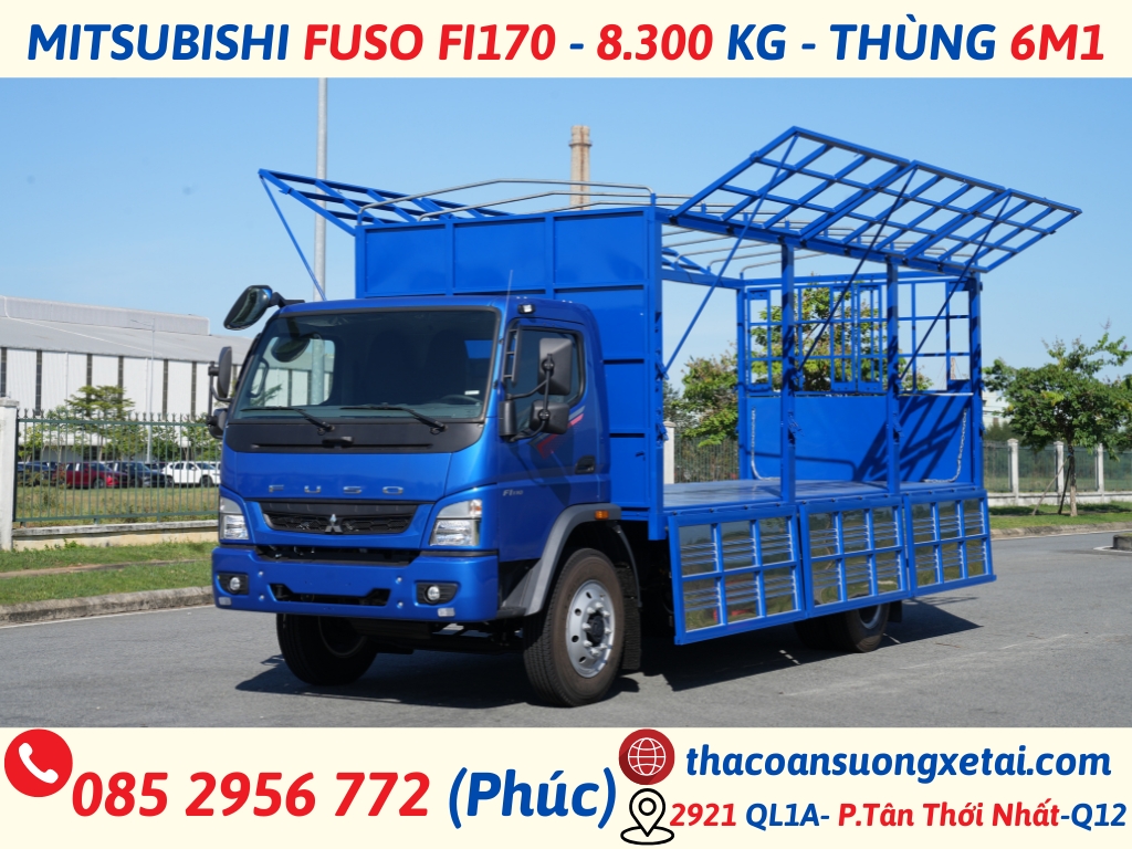 GIÁ XE TẢI MITSUBISHI FUSO FI170 - TẢI TRỌNG 8.300 KG - THÙNG 6.1M mitsubisi fuso fI170 4