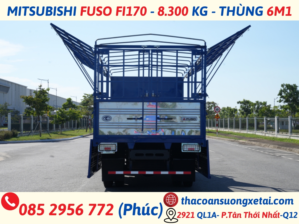GIÁ XE TẢI MITSUBISHI FUSO FI170 - TẢI TRỌNG 8.300 KG - THÙNG 6.1M mitsubisi fuso fI170 6
