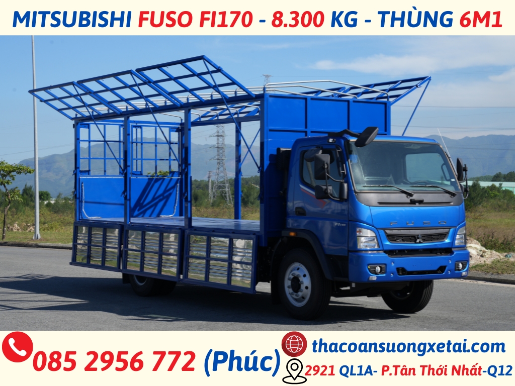 GIÁ XE TẢI MITSUBISHI FUSO FI170 - TẢI TRỌNG 8.300 KG - THÙNG 6.1M mitsubisi fuso fI170 7