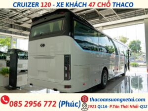 ngoại thất xe 47 chỗ ngồi thaco mới nhất cruizer 120
