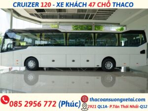 tổng thể xe 47 chỗ ngồi thaco mới nhất cruizer 120