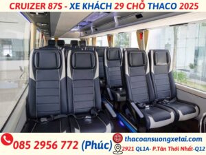 CRUIZER 87S – XE KHÁCH 29 CHỖ THACO 2025 nội thất xe tb87 (thaco cruizer 87s)