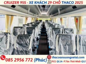 CRUIZER 95S – XE KHÁCH 29 CHỖ THACO 2025 thaco cruizer 95 - khoang hành khách