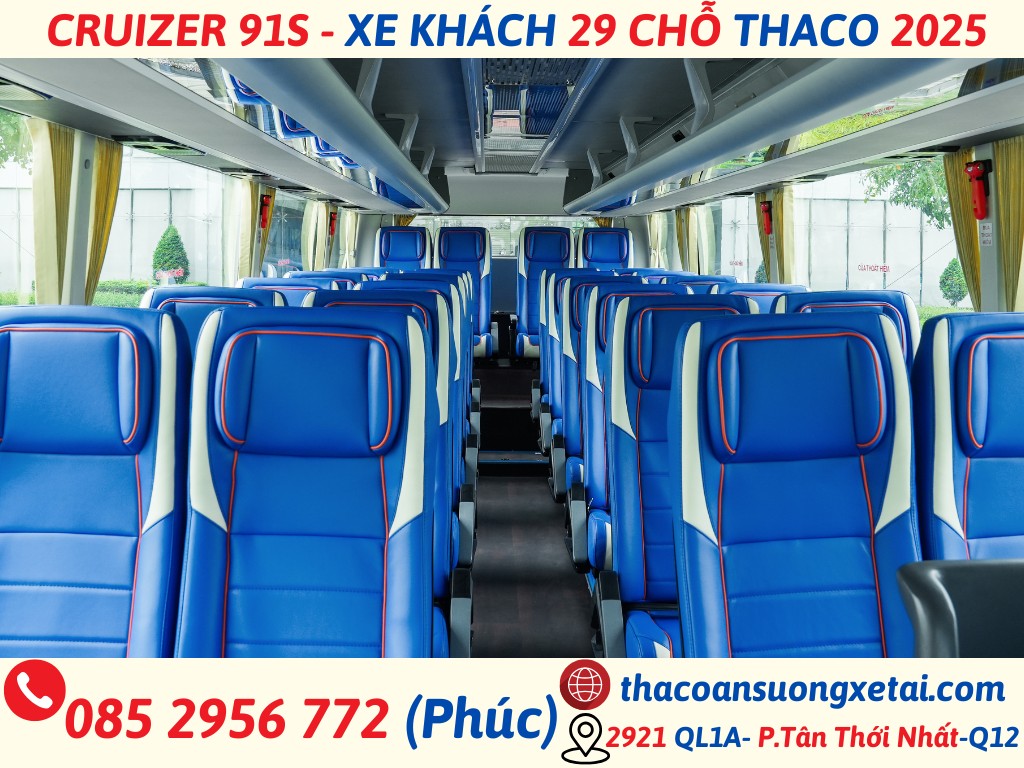 CRUIZER 91S – XE KHÁCH 29 CHỖ THACO 2025 tb91s thaco cruizer 91s 4
