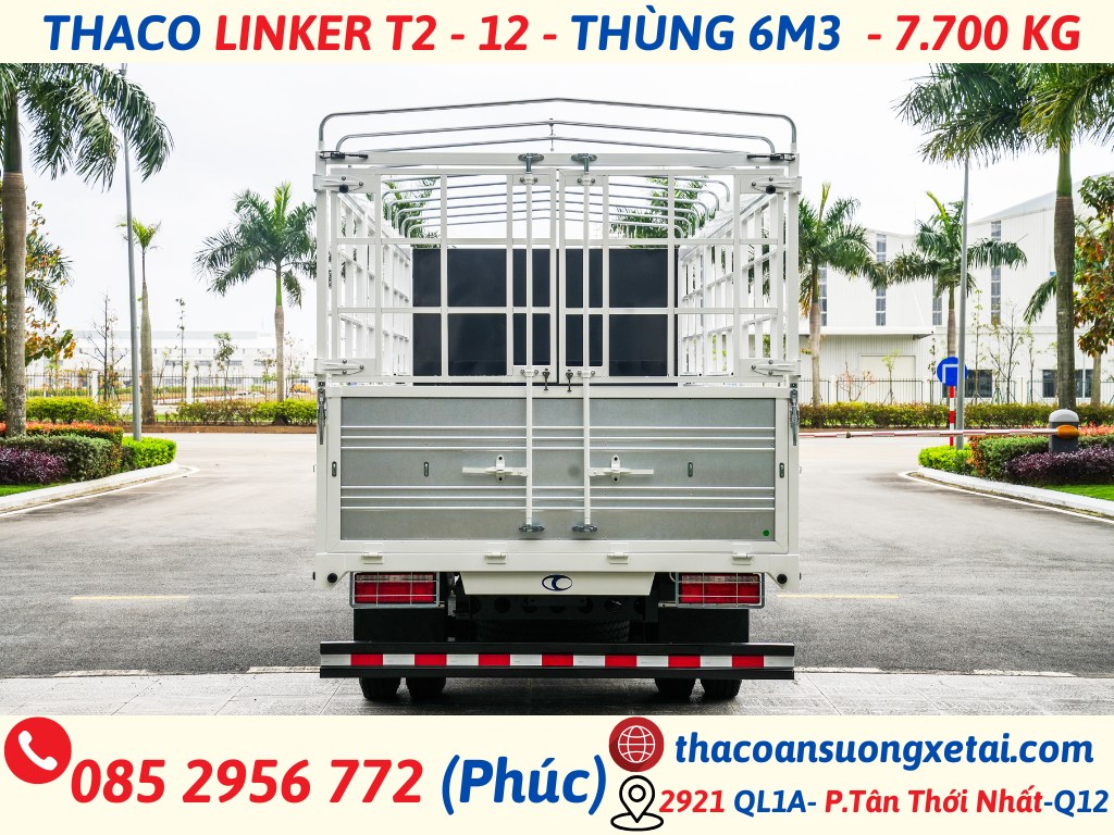 LINKER T2-12 THÙNG DÀI 6,3 MÉT TẢI TRỌNG 7,7 TẤN gia xe t2 12 thung dai 6m3