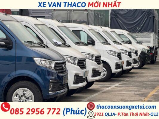 line up xe tải van thaco