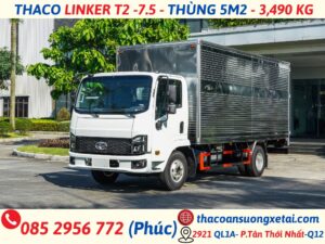 THACO LINKER T2-7.5 THÙNG DÀI 5,2 MÉT TẢI 3,49 TẤN thaco linker t2-7.5 tải trọng 3,49 tấn