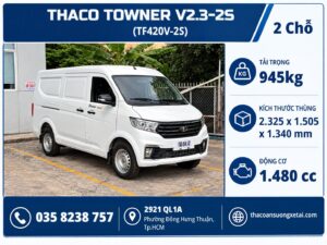 thaco towner v2.3-2s xe tải van thùng 2m3 (tf420v-2s)