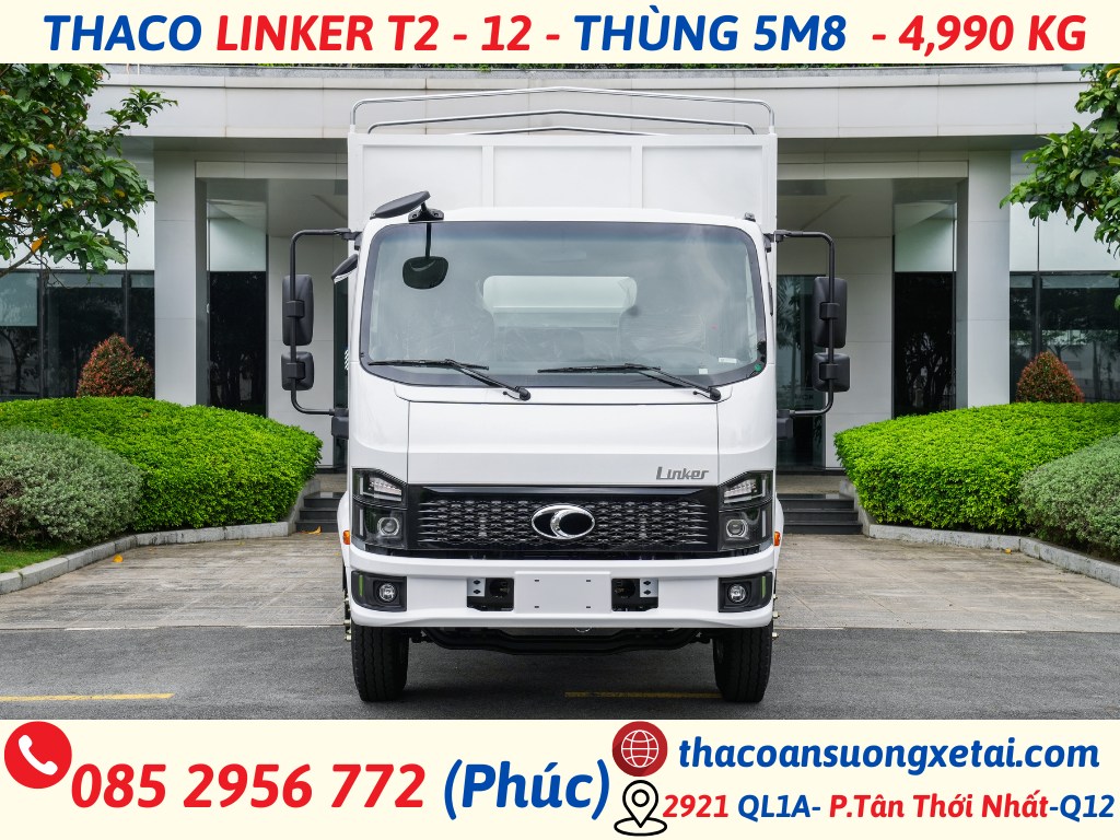 THACO LINKER T2-12 THÙNG DÀI 5,8 MÉT TẢI 5 TẤN xe tải linker 5 tấn thùng 5m8